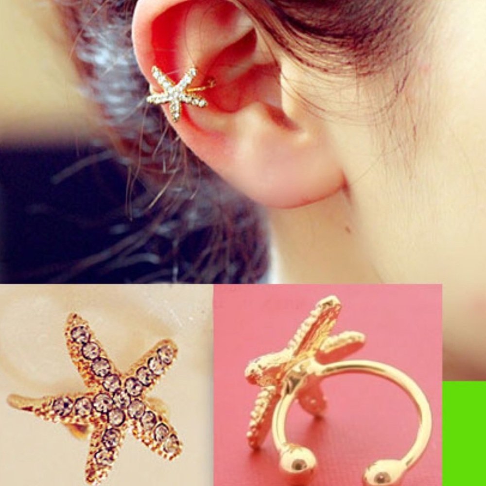 Starfish Ear Clip Ring 🐬